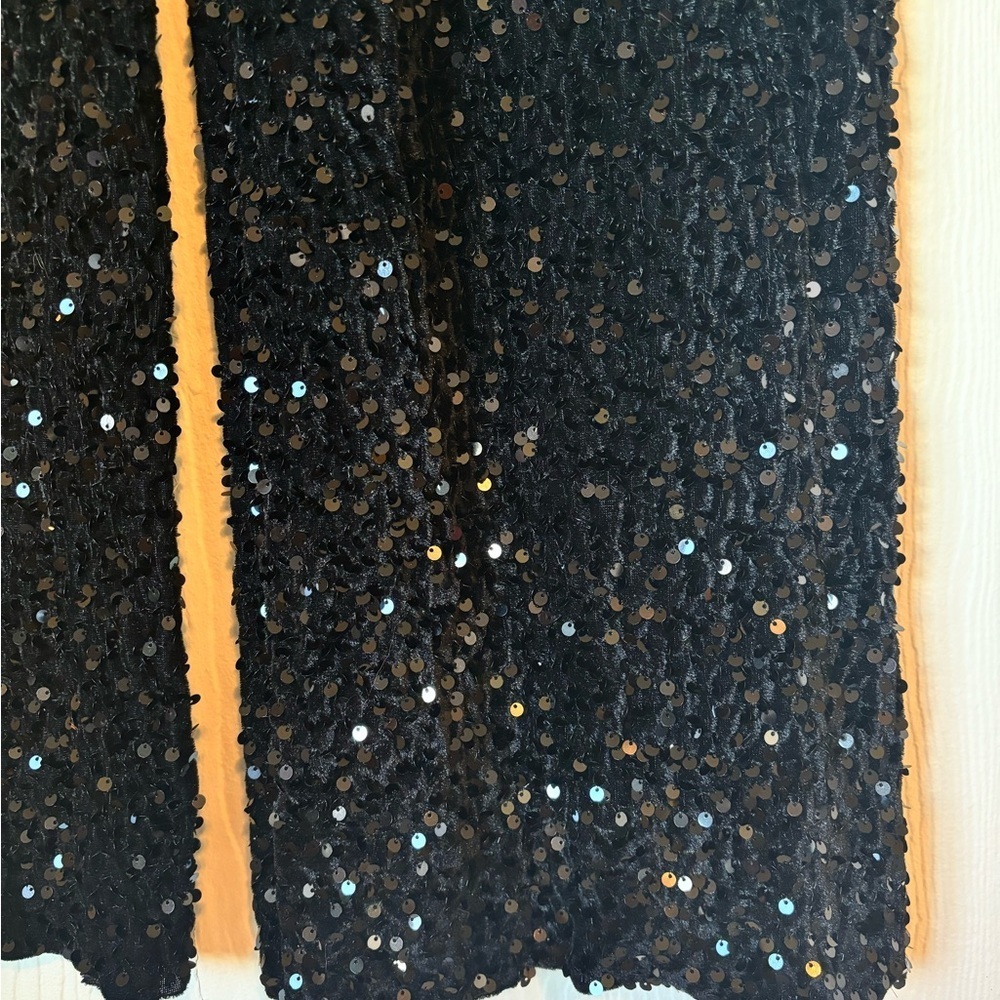 ✨ Handmade Sequin Pants High Waisted Palazzo - Picture 8 of 12